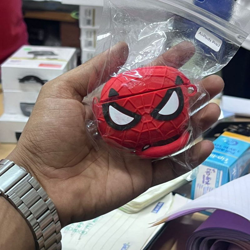 Untitled-design-14-1.png Spider-Man AirPods Pro 2 Case – 3D Superhero Silicone Cover - Image 1