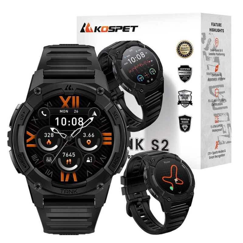 Untitled-design-5-1.png KOSPET TANK S2 AMOLED Smart Watch (Live Demo) - Green - Image 1