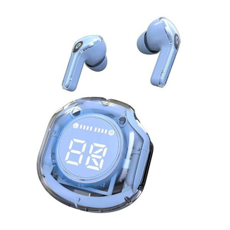 awe1.png Wireless Ultra Pro Transparent Digital Bluetooth Earbuds - Image 1
