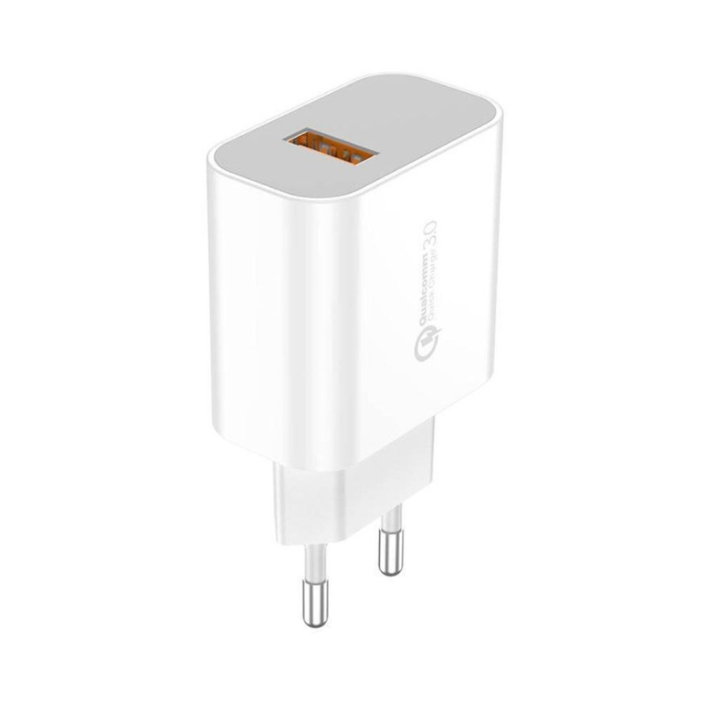 bbbbb-2.png FONENG 18W Fast Charger QC3 with Cable Type-C - White (EU46) - Image 1