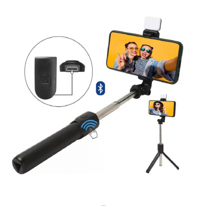 Selfie Stick R15 – Extendable with Bluetooth Remote - Image 1