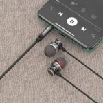 FONENG T52 In-Ear Metal Wired 3.5mm Earphone with Mic - Black - Image 3