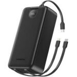Foneng PX108 30000mAh 22.5W Power Bank with Built-In 3 Cables - Black - Image 4