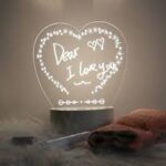 3D LED Love Note USB Message Board with Pen – Acrylic Night Light Gi - Image 3