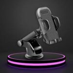 Heavy Duty Plastic Black Long Neck Car Mobile Phone Holder CZ-3115 with Adjustable Viewing Angle - Image 3