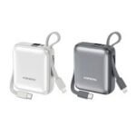 FONENG PX115 10000mAh Mini 22.5W Power Bank with 2 Built-in Cables - Dark Gray - Image 2