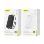 Foneng PX108 30000mAh 22.5W Power Bank with Built-In 3 Cables - Black - Image 3