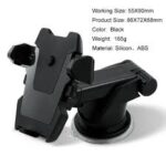 Heavy Duty Plastic Black Long Neck Car Mobile Phone Holder CZ-3115 with Adjustable Viewing Angle - Image 2