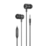 FONENG T52 In-Ear Metal Wired 3.5mm Earphone with Mic - Black - Image 2