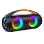 Portable Dual Wireless Speaker – IPX5 Waterproof, RGB LED Lights, USB, TF Card, AUX Supported - Image 4