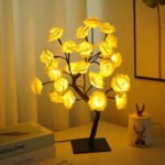 USB LED Rose Flower Bonsai Lamp – Night Light for Bedroom, Table & Gift Decoration - Image 4