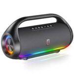 Portable Dual Wireless Speaker – IPX5 Waterproof, RGB LED Lights, USB, TF Card, AUX Supported - Image 3