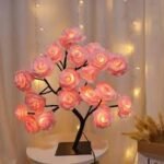 USB LED Rose Flower Bonsai Lamp – Night Light for Bedroom, Table & Gift Decoration - Image 3