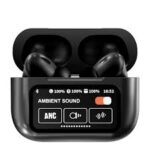 AirPods A9 Pro ANC Touch Screen Display Earbuds – Black Edition - Image 2