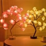 USB LED Rose Flower Bonsai Lamp – Night Light for Bedroom, Table & Gift Decoration - Image 2