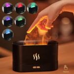 Fireplace Flame Effect Humidifier – LED Aroma Diffuser with Warm Glow - Image 2