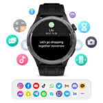 Haylou Solar Neo 1.53" Bluetooth Calling Smart Watch (Silicone+Woven) Strap - Silver - Image 3