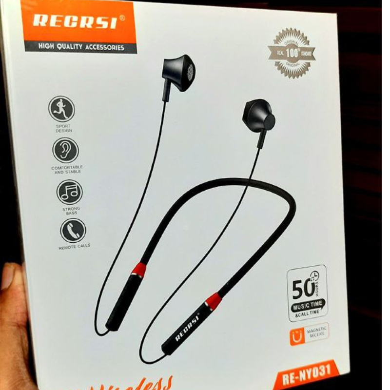 jukioopl.png RECRSI Wireless Neckband Bluetooth Earphone - Image 1