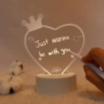 3D LED Love Note USB Message Board with Pen – Acrylic Night Light Gi
