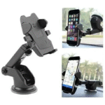 Heavy Duty Plastic Black Long Neck Car Mobile Phone Holder CZ-3115 with Adjustable Viewing Angle