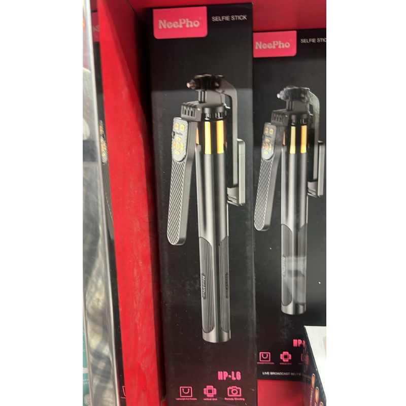 zzz-10.png Nee pho NP-L6S Selfie Stick with Light - Image 1