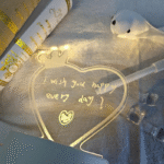 Heart-Shaped Crown Message Board LED Lamp