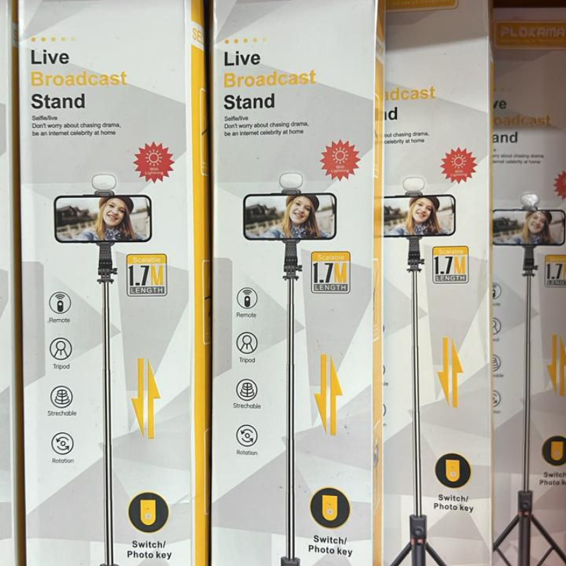 zzzzzzz-6.png Plokama LIVE-K9 LED Selfie Stick Tripod - Image 1