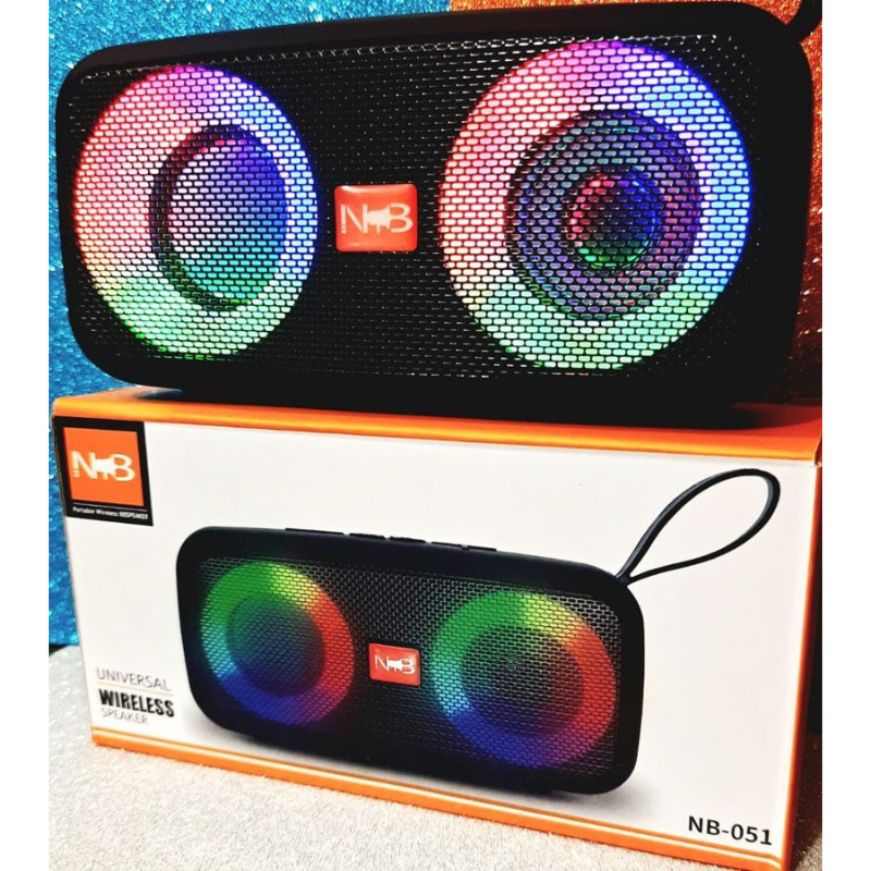 zzzzzzz-7.png NB-051 Bluetooth Speaker with USB, TF Card, FM Radio, Deep Bass & RGB Lighting - Image 1