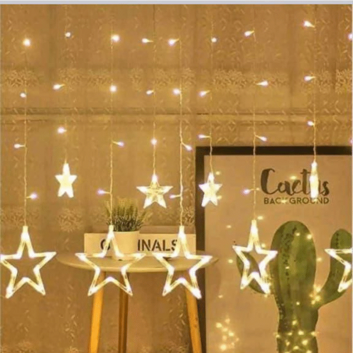 Star Curtain String Lights – Hanging Decorative Lights - Image 1