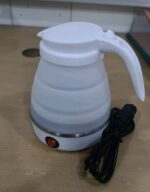 Travel Folding Electric Kettle Stainless Steel Heating Plate Fast Boiling Food Grade Silicone Folding Design Collapsible Portable Foldable Boil Dry Protection Home & Office Use 600ml - Image 6