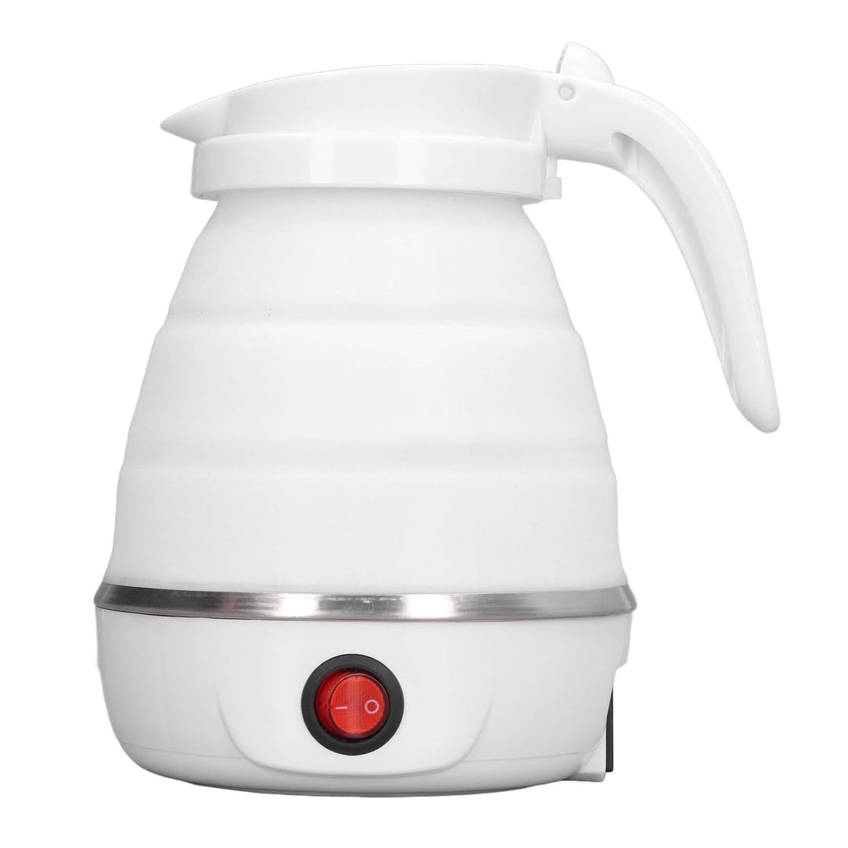 img_0304 Travel Folding Electric Kettle Stainless Steel Heating Plate Fast Boiling Food Grade Silicone Folding Design Collapsible Portable Foldable Boil Dry Protection Home & Office Use 600ml - Image 1