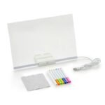 LED Acrylic Message Board with 7 Color Pens (15×15cm)