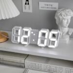 3D Large LED Digital Wall Clock with Alarm & Temperature Display (Orginal) - Image 3