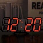 3D Large LED Digital Wall Clock with Alarm & Temperature Display (Orginal) - Image 2