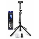 C12 AI Smart Tracking Selfie Stick Tripod – 1m Extendable 2-in-1 Phone Holder with Bluetooth Remote