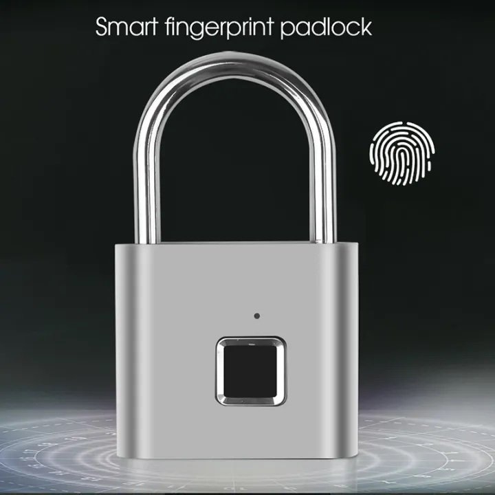 img_3125 Smart Fingerprint Padlock – USB Rechargeable Portable Anti-Theft Lock - Image 1