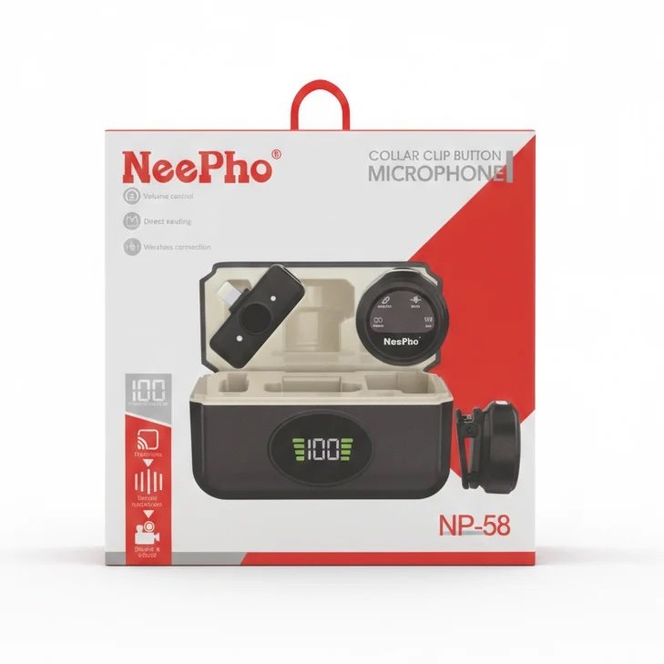 img_3132 NeePho NP-58 2.4GHz Wireless Lavalier Microphone - Image 1