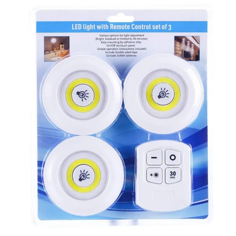 img_3142 Rechargeable 3 LED Cabinet Light with Remote Control - Image 1