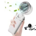 Turbo Fan 5 Speed Portable Mini Fan Rechargeable Handheld Cooling Fan for Travel