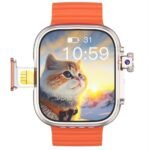 Smart Watch 4G 5G SIM Card 2025 Android Smart Watch Men Women Howear HW Ultra 3 Calls GPS NFC Video Call Sports AMOLED Screen (Black)