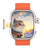 Smart Watch 4G 5G SIM Card 2025 Android Smart Watch Men Women Howear HW Ultra 3 Calls GPS NFC Video Call Sports AMOLED Screen (Black)
