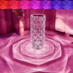 Crystal Diamond Table Lamp,Touch Control Bedside Lamp with USB Port,16 Color