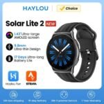 Haylou Solar Lite 2 smartwatch featuring a round face and a black strap - Image 2