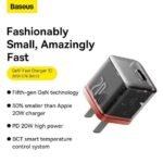 Baseus Charger Palm Series 20W PD Fast Charger 1x Type-c P10111603113-00 - Image 2