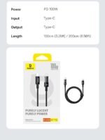 Baseus Dura Charging Cable USB-C to USB-C 100W - Image 2