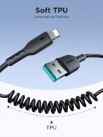 Joyroom (SA38-CC3) Easy-Travel Series 60W Coiled Fast Charging Data Cable for Car (Type-C to Lightning) 1.5m-Black - Image 2