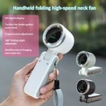 Turbo Fan 5 Speed Portable Mini Fan Rechargeable Handheld Cooling Fan for Travel - Image 2