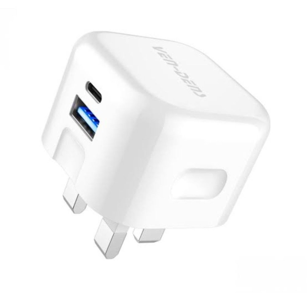 product-1-297 Dual Port QC 3.0 + PD 20w Fast Charger Wall Plug - Image 1