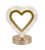 Heart - shaped crystal table lamp