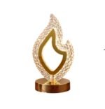 flame-shaped crystal table lamp